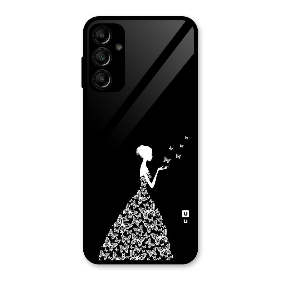 Butterfly Dress Glass Back Case for Galaxy A14 5G