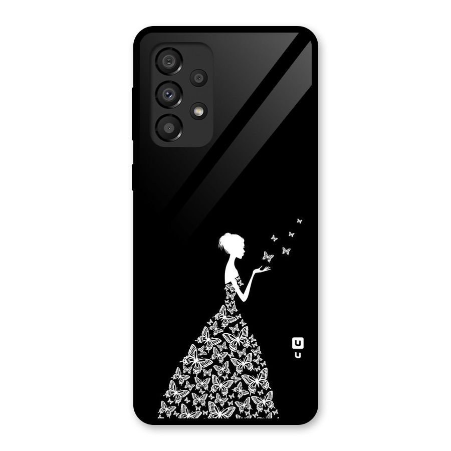 Butterfly Dress Glass Back Case for Galaxy A33 5G