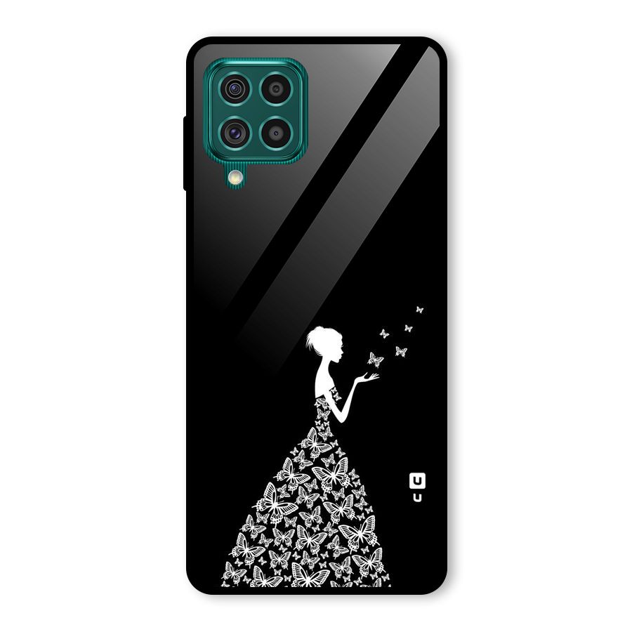 Butterfly Dress Glass Back Case for Galaxy F62