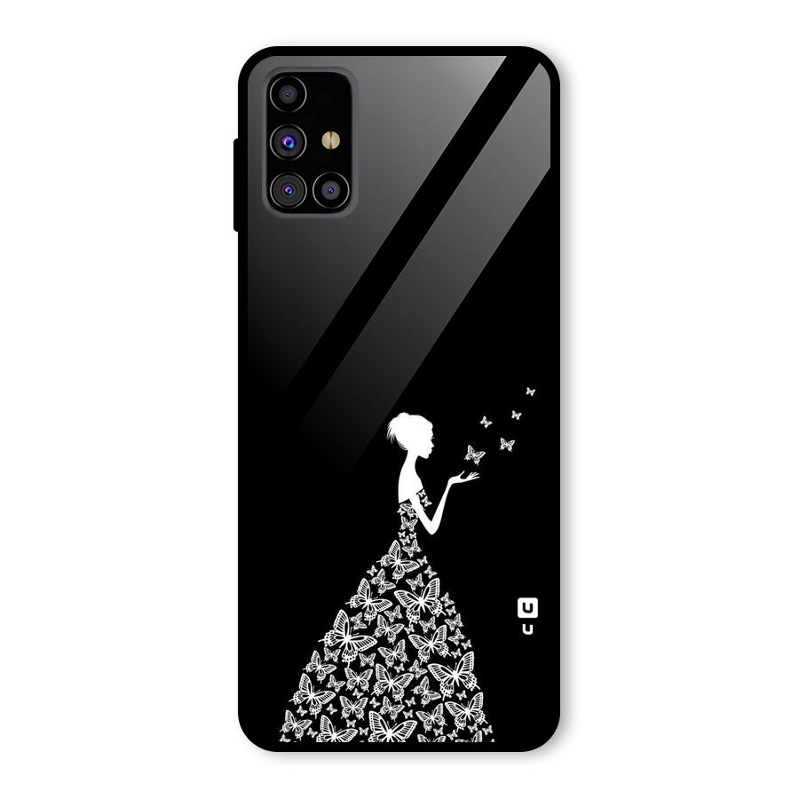 Butterfly Dress Glass Back Case for Galaxy M31s