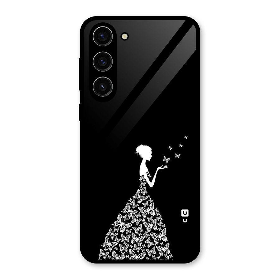 Butterfly Dress Glass Back Case for Galaxy S23 Plus