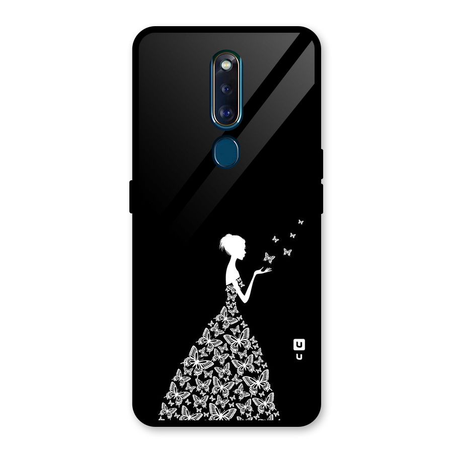 Butterfly Dress Glass Back Case for Oppo F11 Pro
