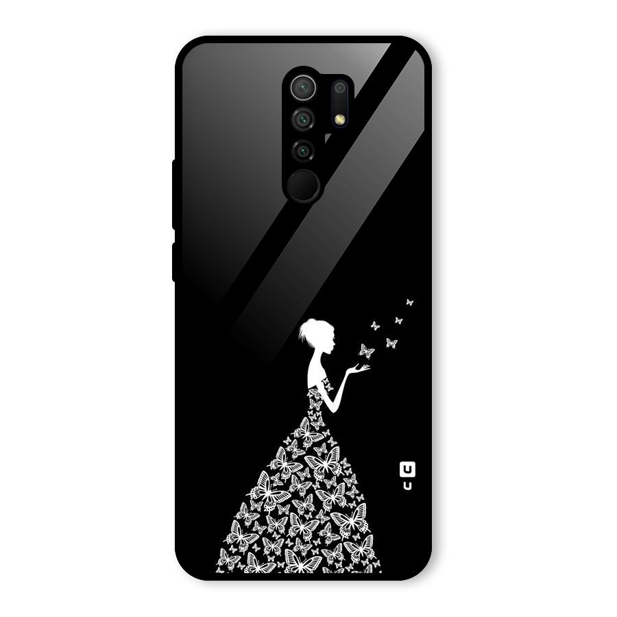 Butterfly Dress Glass Back Case for Poco M2