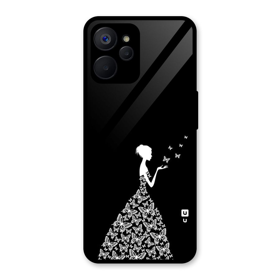 Butterfly Dress Glass Back Case for Realme 9i 5G