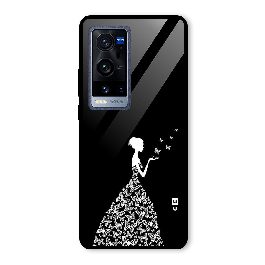 Butterfly Dress Glass Back Case for Vivo X60 Pro Plus