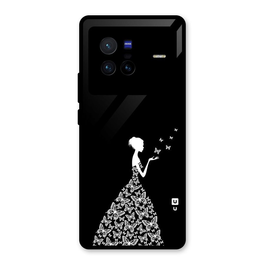 Butterfly Dress Glass Back Case for Vivo X80