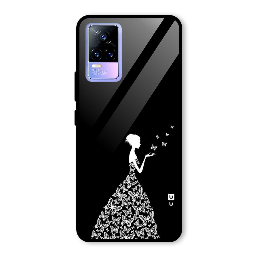 Butterfly Dress Glass Back Case for Vivo Y73