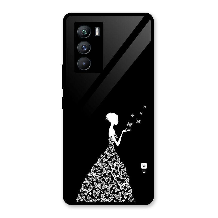 Butterfly Dress Glass Back Case for Vivo iQOO 9 SE