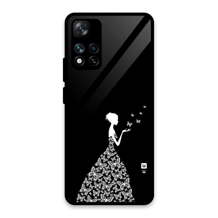 Butterfly Dress Glass Back Case for Xiaomi 11i 5G