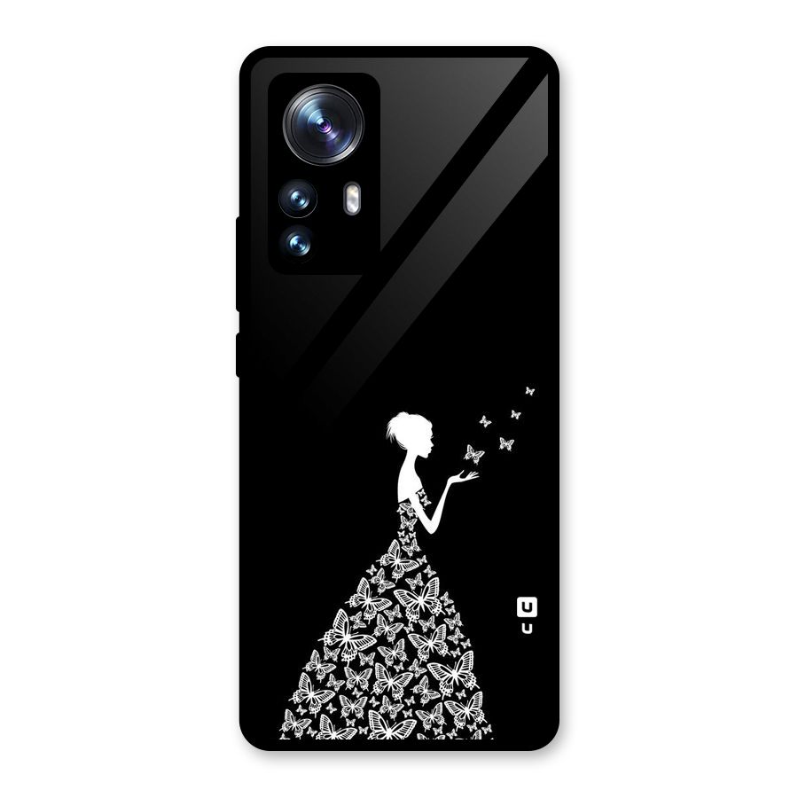 Butterfly Dress Glass Back Case for Xiaomi 12 Pro