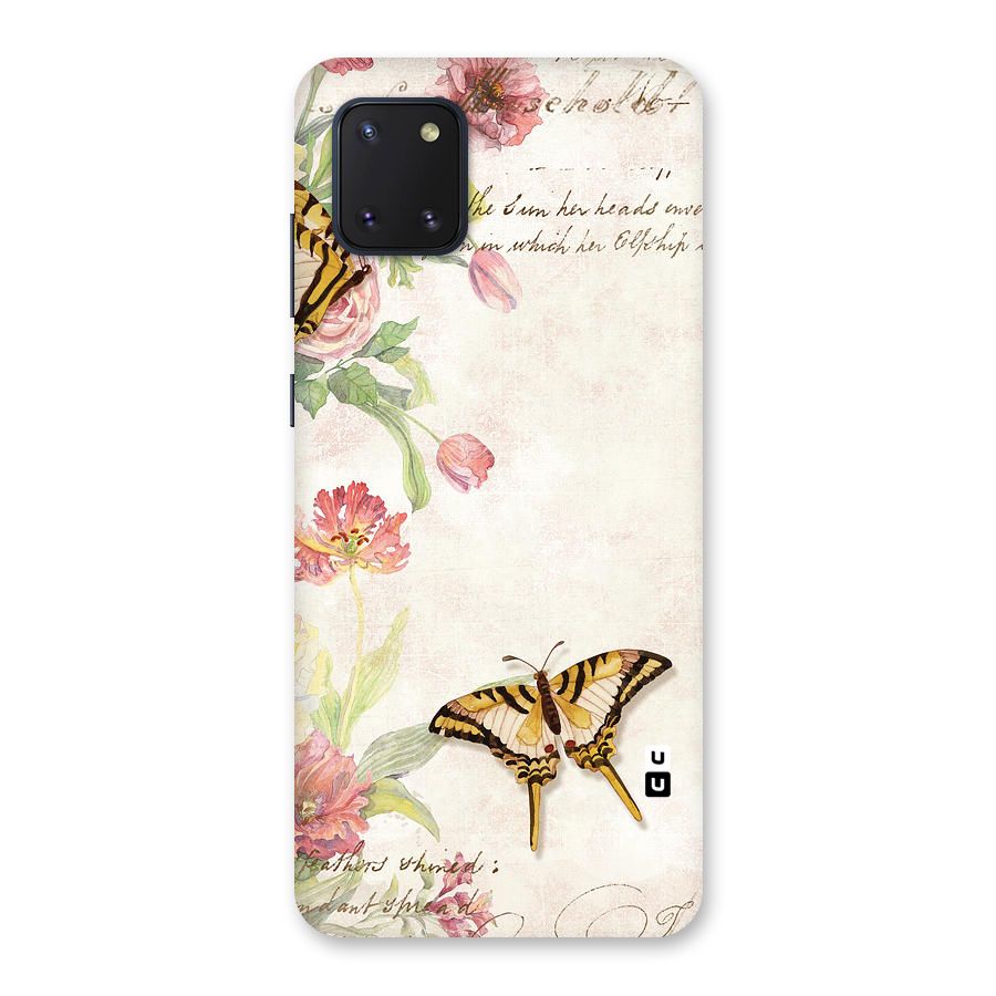 Butterfly Floral Back Case for Galaxy Note 10 Lite