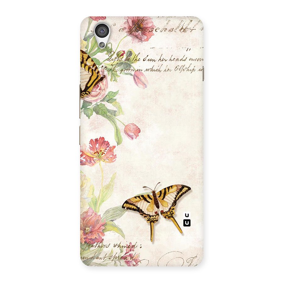 Butterfly Floral Back Case for OnePlus X