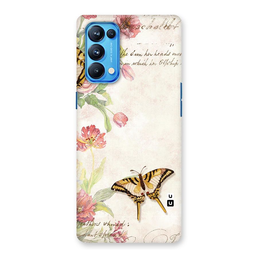 Butterfly Floral Back Case for Oppo Reno5 Pro 5G