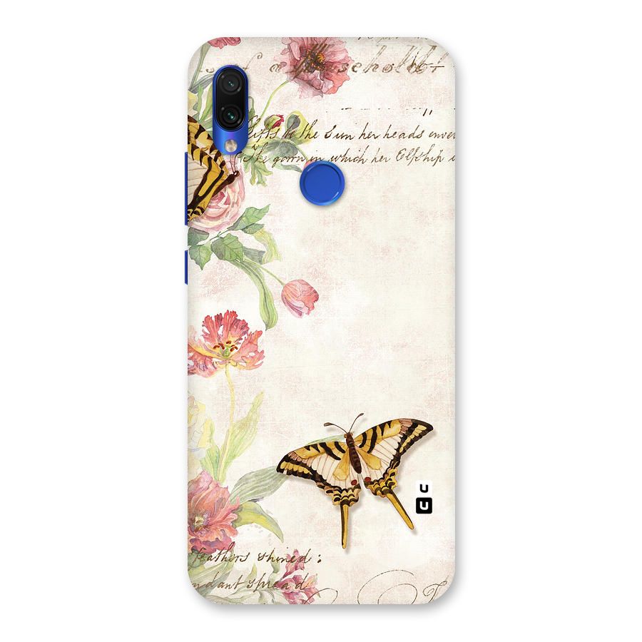 Butterfly Floral Back Case for Redmi Note 7S