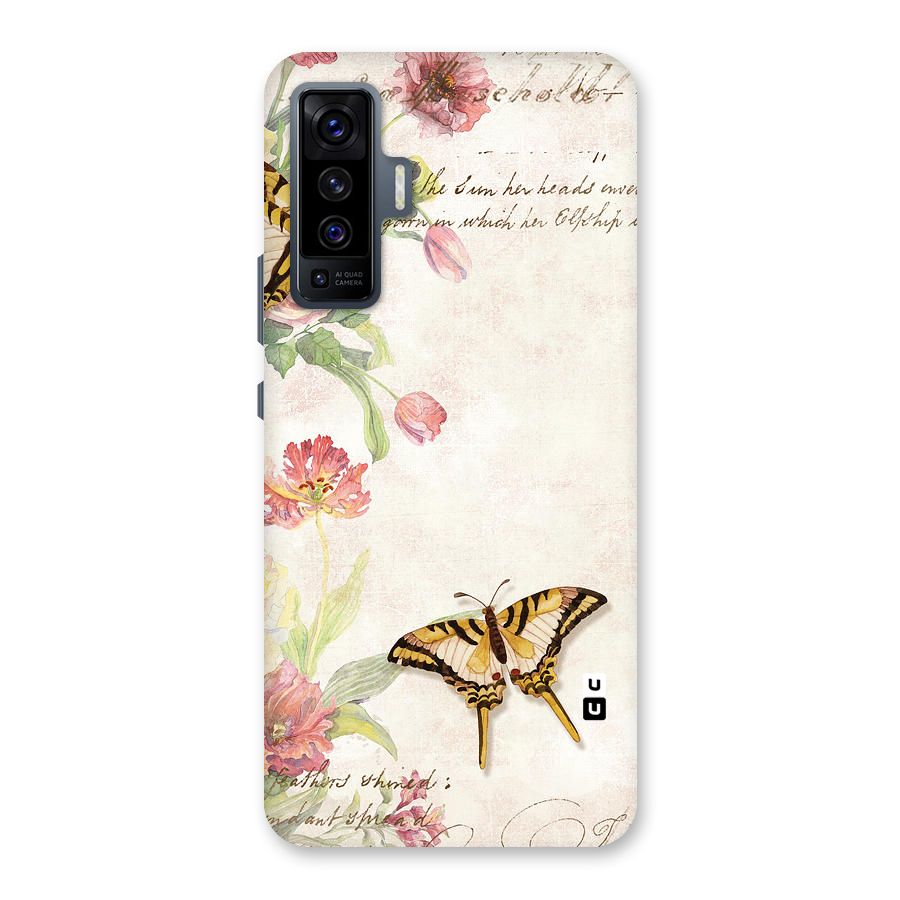 Butterfly Floral Back Case for Vivo X50