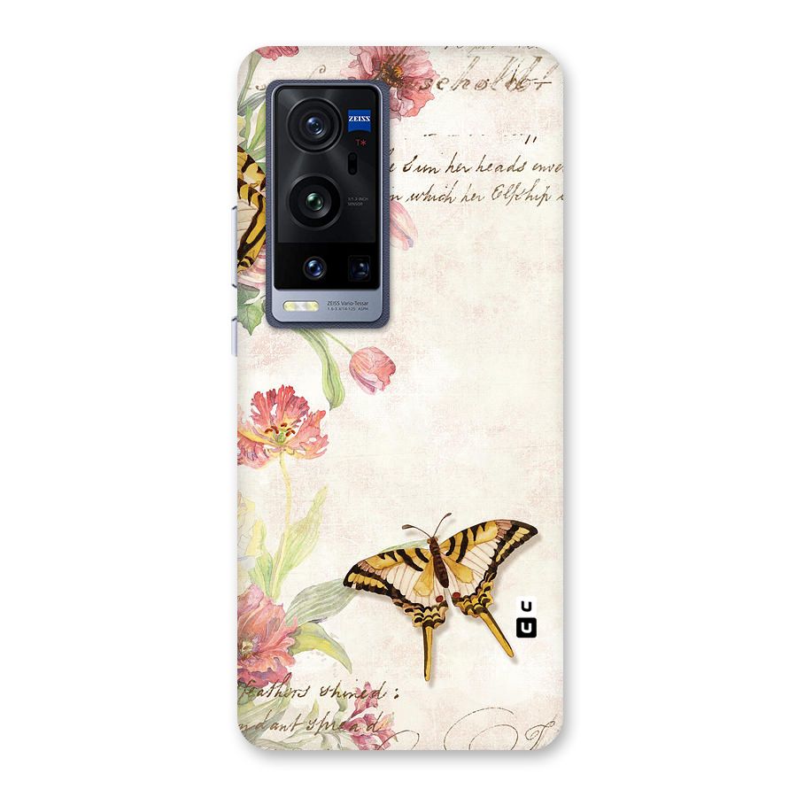 Butterfly Floral Back Case for Vivo X60 Pro Plus