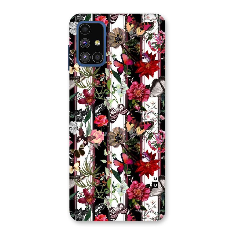 Butterfly Flowers Back Case for Galaxy M51