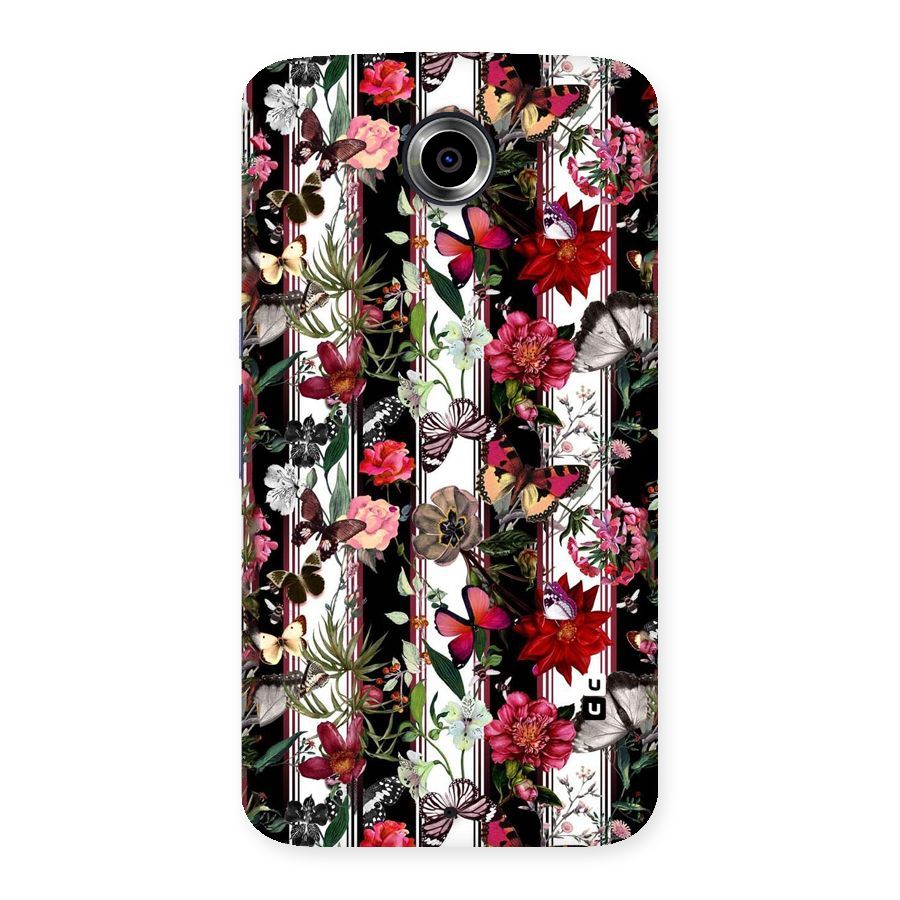 Butterfly Flowers Back Case for Nexsus 6