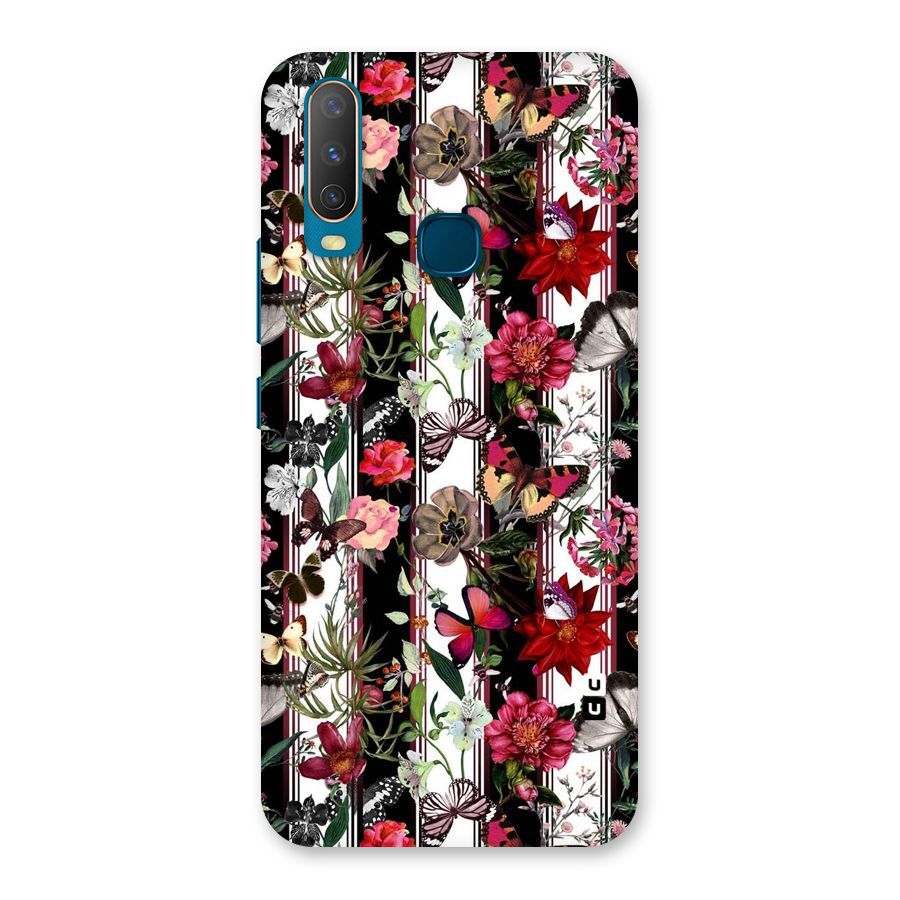 Butterfly Flowers Back Case for Vivo Y15