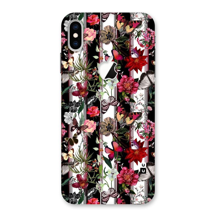 Butterfly Flowers Back Case for iPhone XS Max Apple Cut
