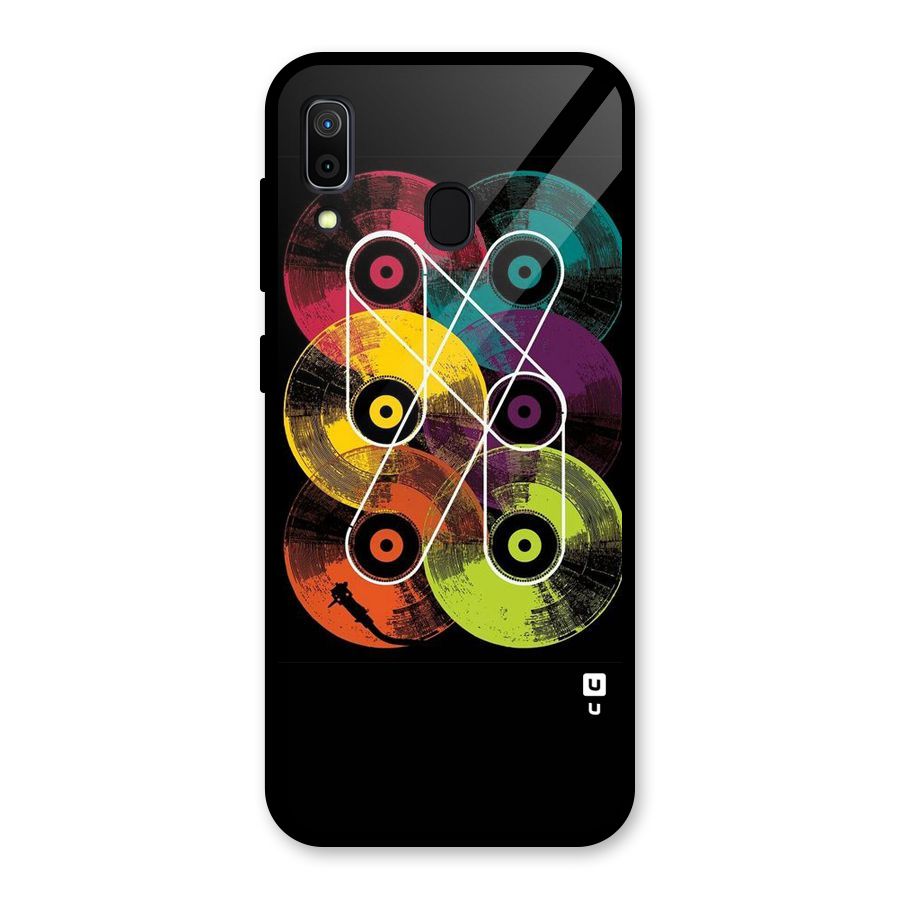 CD Tapes Glass Back Case for Galaxy A30