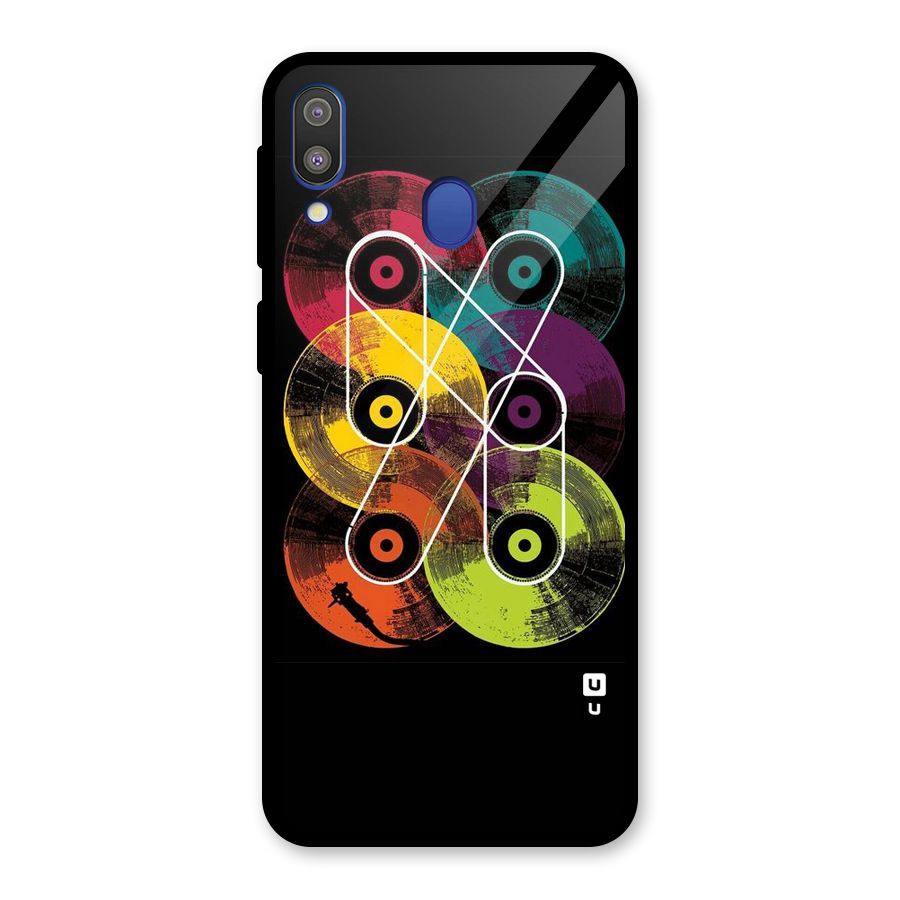 CD Tapes Glass Back Case for Galaxy M20