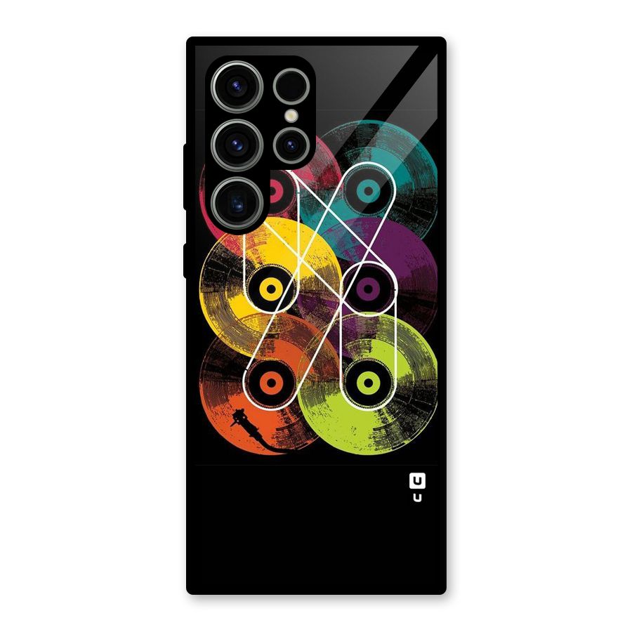 CD Tapes Glass Back Case for Galaxy S23 Ultra