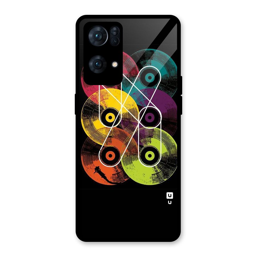 CD Tapes Glass Back Case for Oppo Reno7 Pro 5G