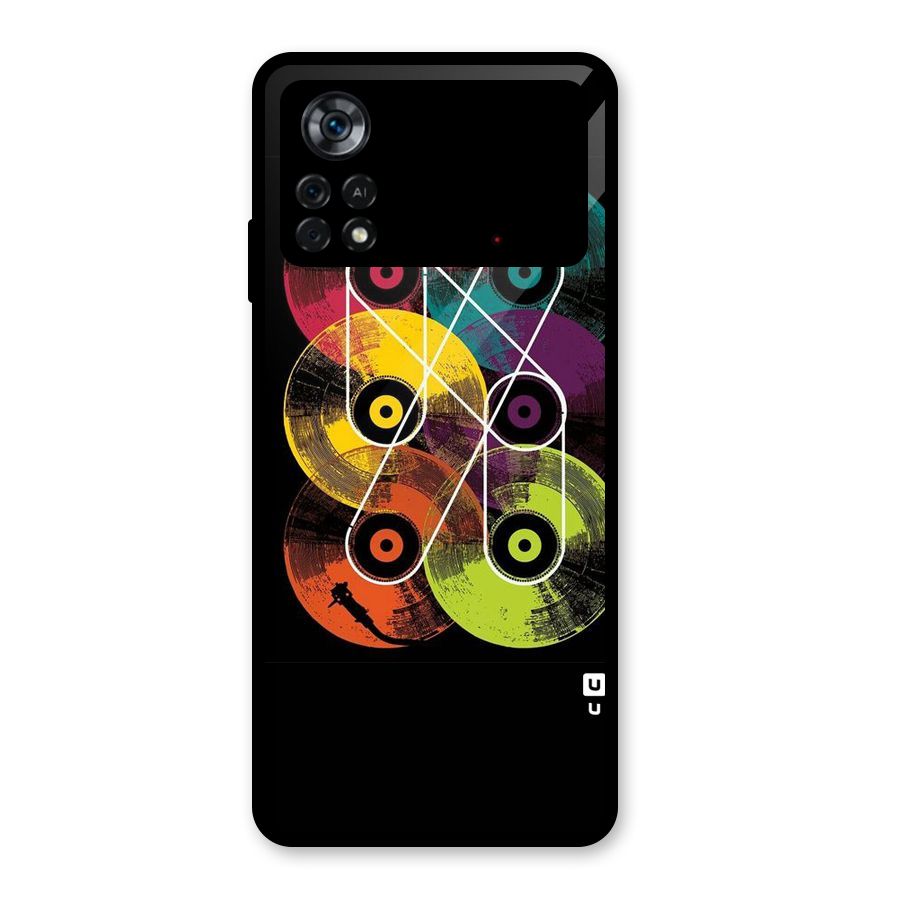 CD Tapes Glass Back Case for Poco X4 Pro 5G