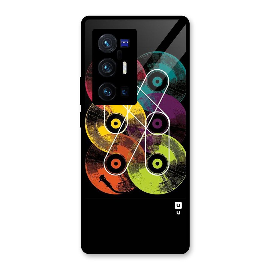 CD Tapes Glass Back Case for Vivo X70 Pro Plus