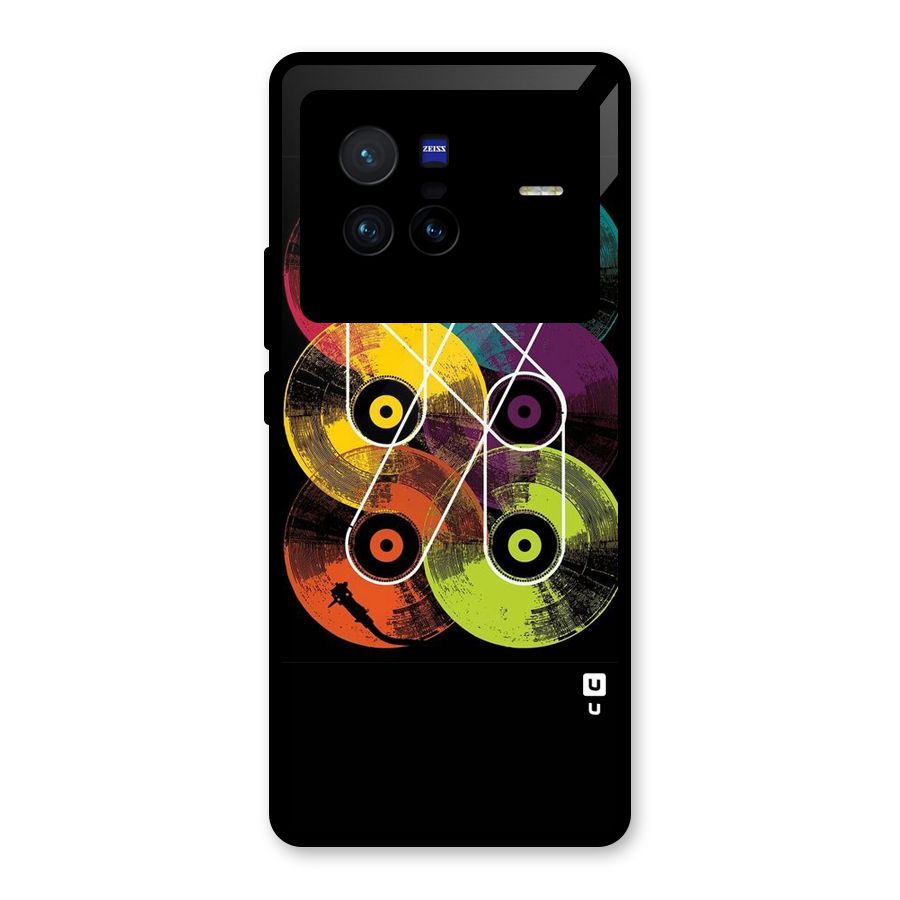 CD Tapes Glass Back Case for Vivo X80