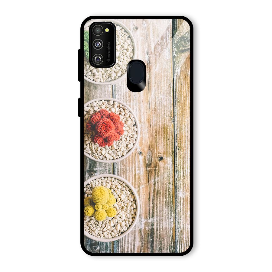 Cacti Decor Glass Back Case for Galaxy M30s