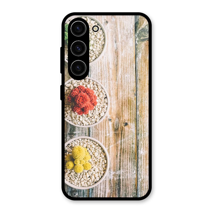 Cacti Decor Glass Back Case for Galaxy S23
