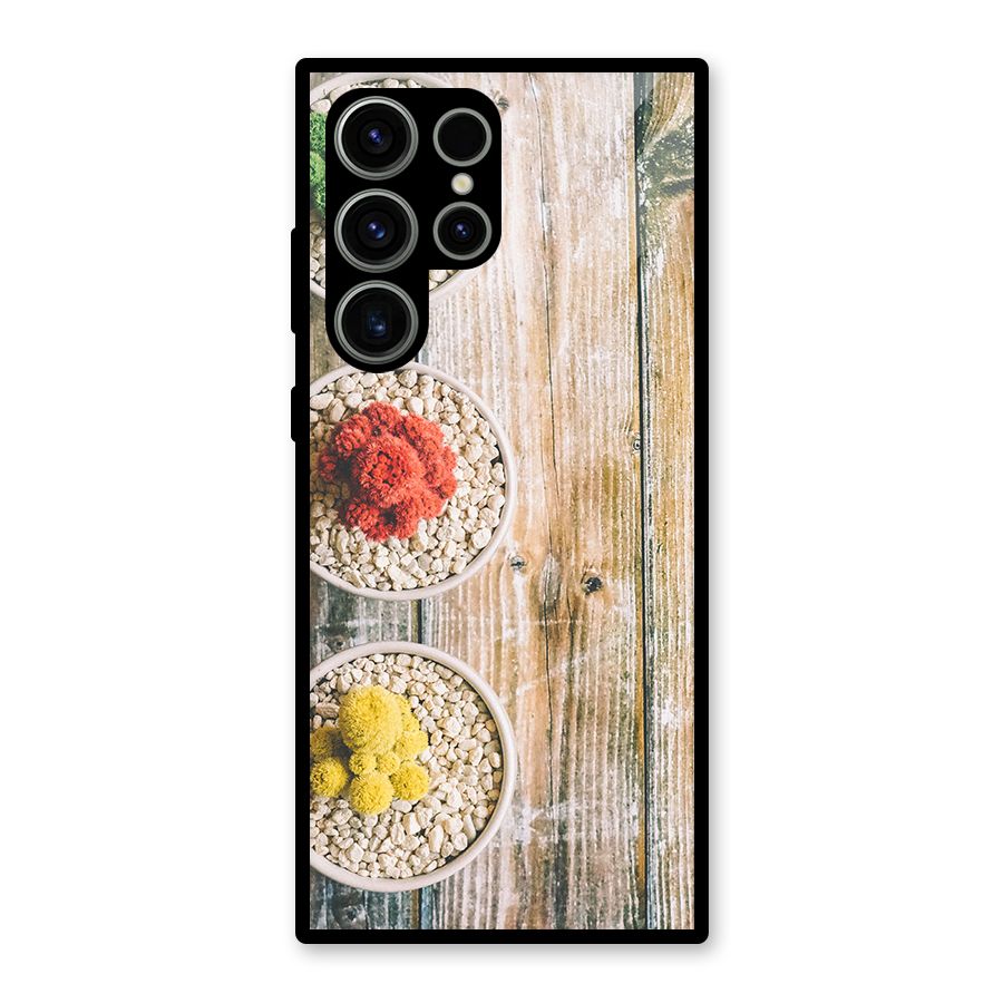 Cacti Decor Glass Back Case for Galaxy S23 Ultra