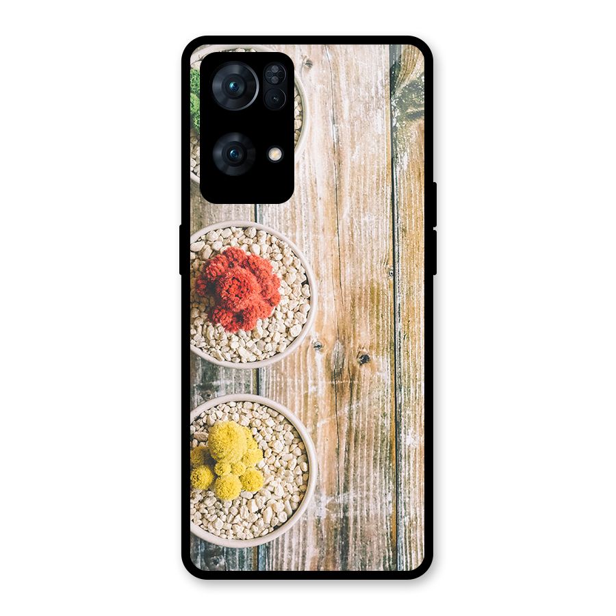 Cacti Decor Glass Back Case for Oppo Reno7 Pro 5G