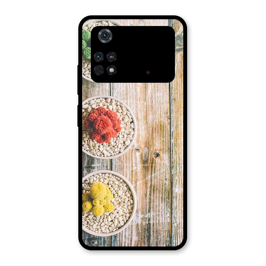 Cacti Decor Glass Back Case for Poco M4 Pro 4G