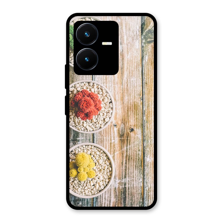 Cacti Decor Glass Back Case for Vivo Y22
