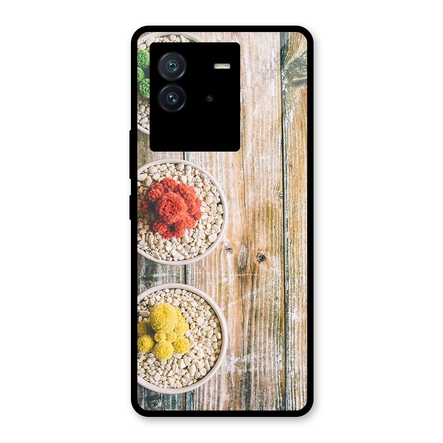 Cacti Decor Glass Back Case for Vivo iQOO Neo 6 5G