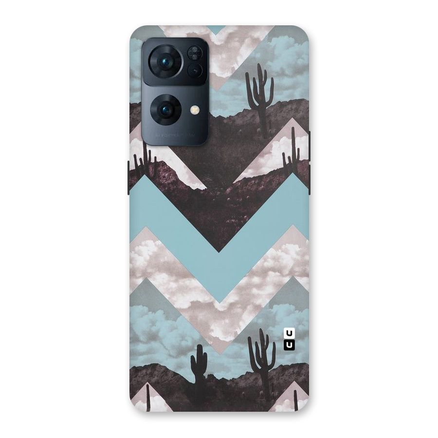 Cacutus Zig Zag Pattern Back Case for Oppo Reno7 Pro 5G