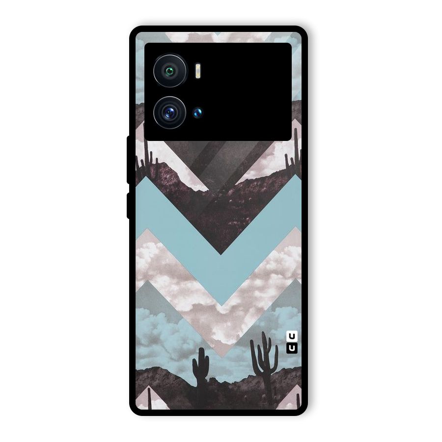 Cacutus Zig Zag Pattern Glass Back Case for Vivo iQOO 9 Pro