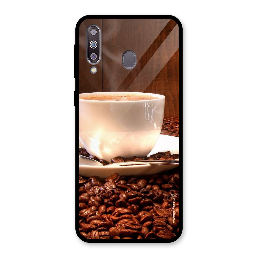 Caffeine Beans Glass Back Case for Galaxy M30