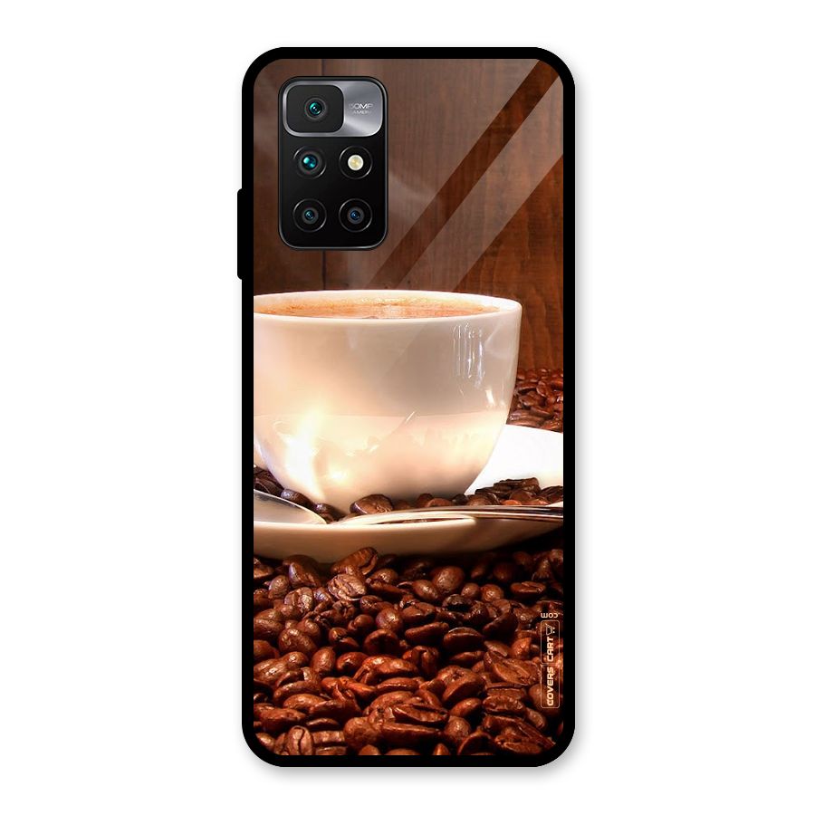 Caffeine Beans Glass Back Case for Redmi 10 Prime