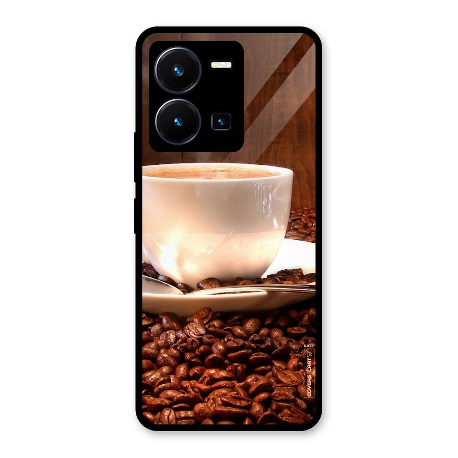 Caffeine Beans Glass Back Case for Vivo Y35
