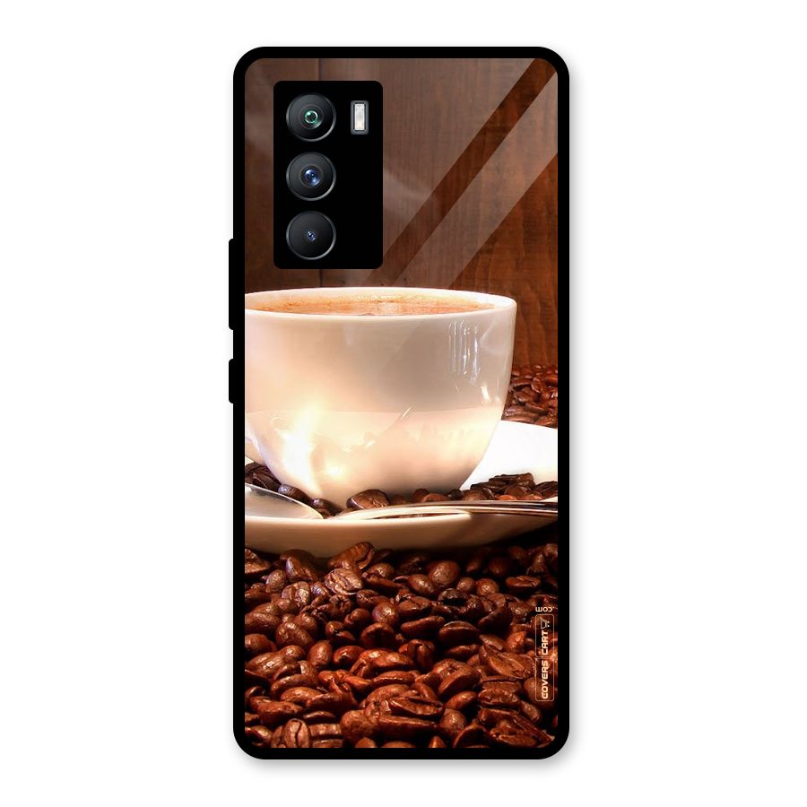 Caffeine Beans Glass Back Case for Vivo iQOO 9 SE