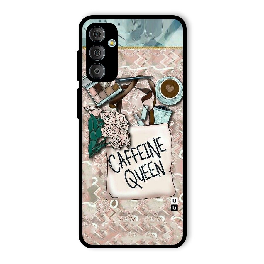 Caffeine Queen Glass Back Case for Galaxy F23