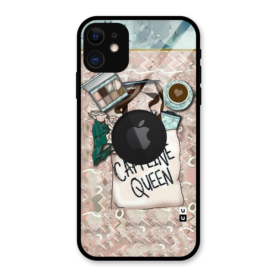 Caffeine Queen Glass Back Case for iPhone 11 Logo Cut
