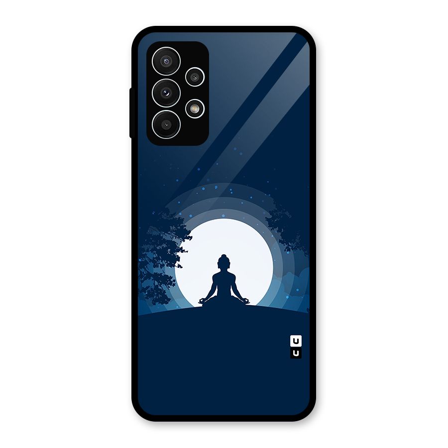 Calm Meditation Glass Back Case for Galaxy A23