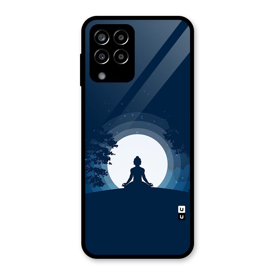 Calm Meditation Glass Back Case for Galaxy M33