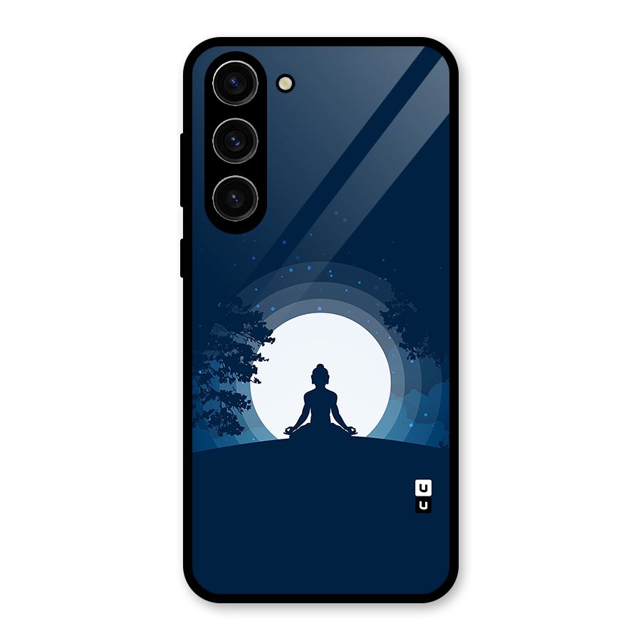 Calm Meditation Glass Back Case for Galaxy S23 Plus
