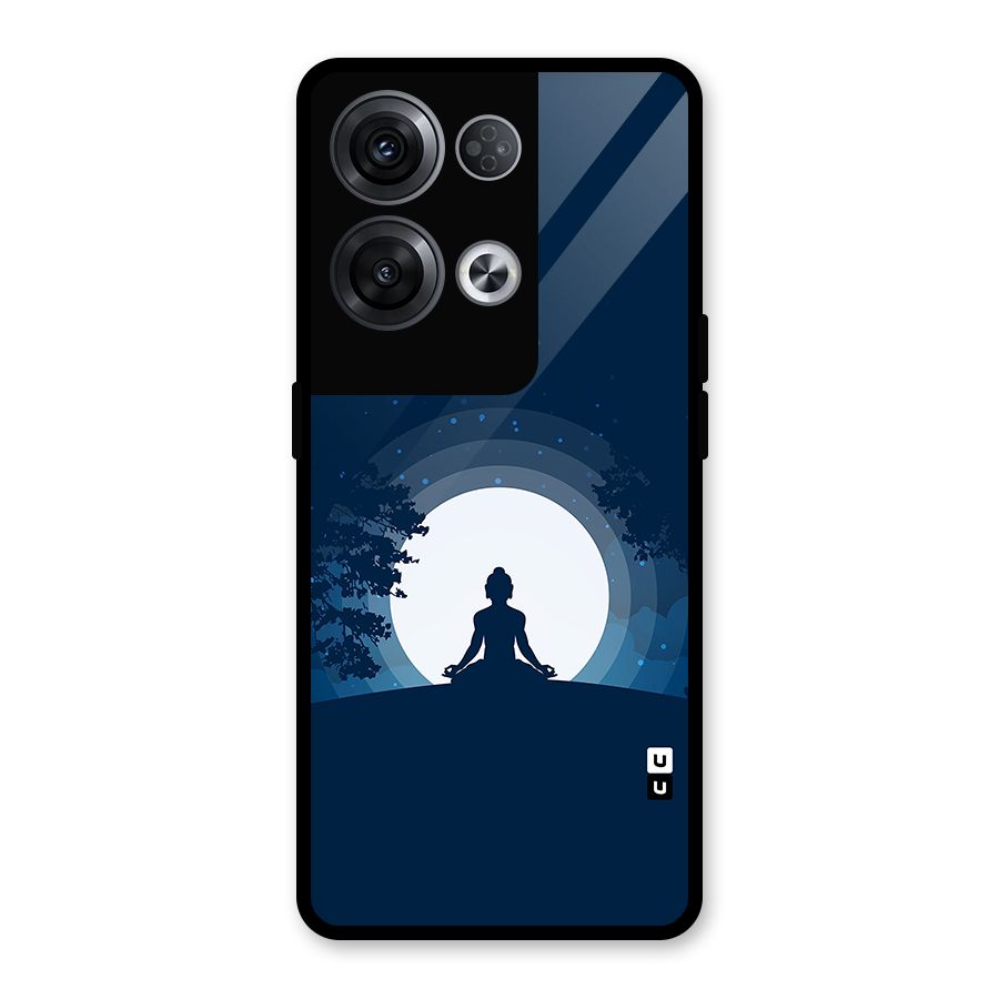 Calm Meditation Glass Back Case for Oppo Reno8 Pro 5G